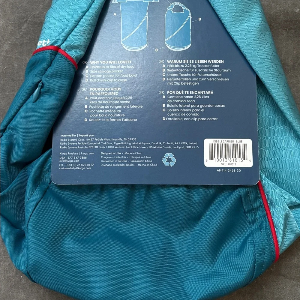 Kurgo kibble carrier NWT